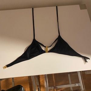 Victoria’s Secret Black triangle cutout bikini top